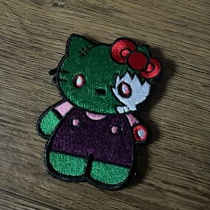 HELLO KITTY-NWOT Zombie Kitty 3 Inch Clothing/Bag Patch-Velcro Back